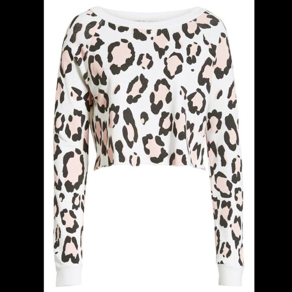 NWT Wildfox Beach House Leopard Crop Sweatshirt - Picture 6 of 10